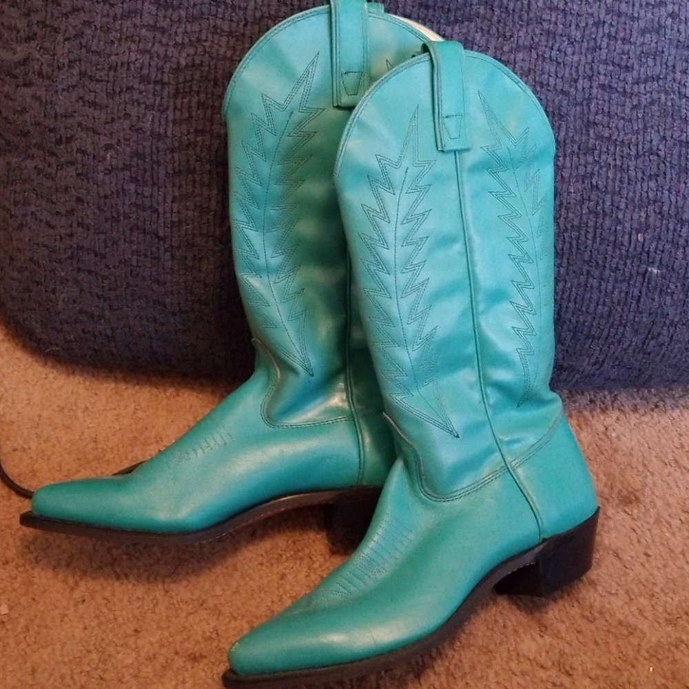 Turquoise western boots